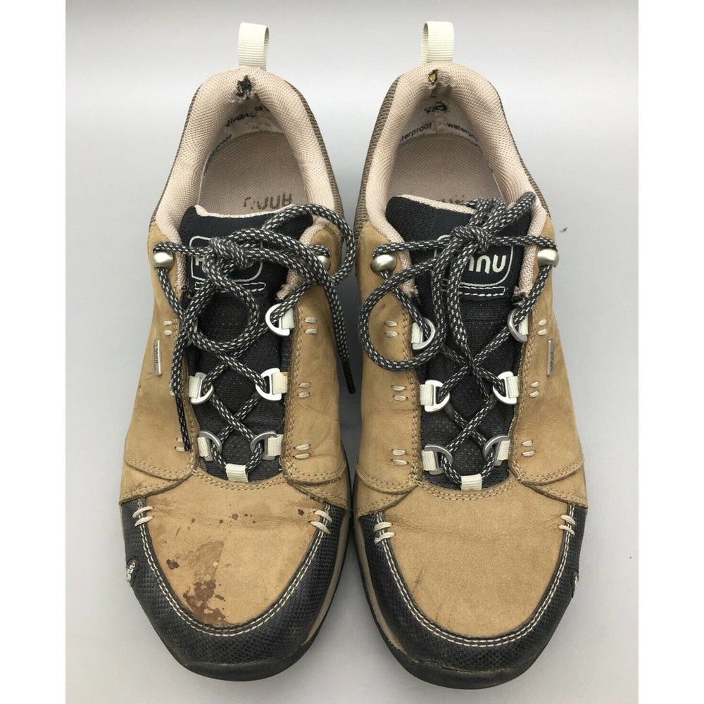 Ahnu Montara eVent Women Brown Nubuck Hiking Shoes Waterproof Vibram